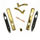 Newbury® Double Door Exterior Trim Set in Bright Brass